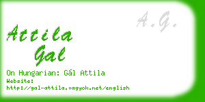 attila gal business card